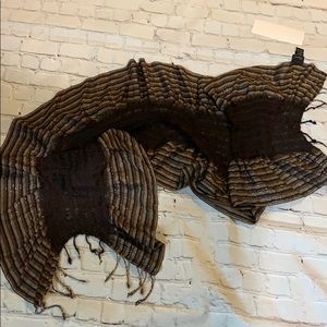 Cejon Chocolate Ruffle Scarf